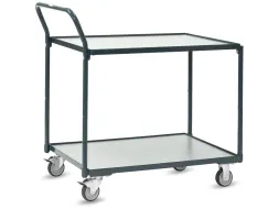 Tafelwagen 2241-7016 200kg 910x610mm 2 etages hout RAL7016