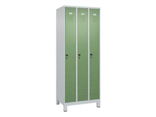 locker,HxBxD 1950x750x500mm,3vak,vak B 250mm,draaigrendel,voeten - 1