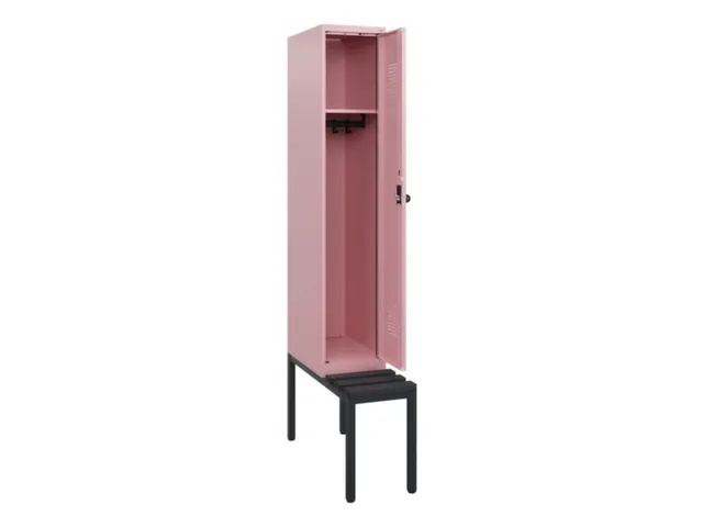locker met bank,HxBxD 1950x300x815mm,1vak,vak B 300mm,draaigrendel