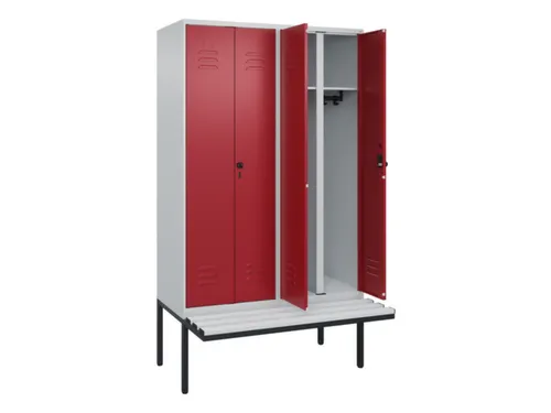 locker voor scheiding van kleding,HxBxD 2120x1200x815mm,4vak