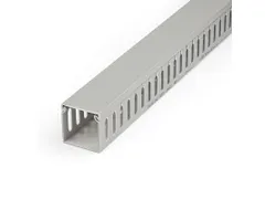 Kabelgoot 2 Meter met Open Sleuven en Deksel 50x50mm Grijs