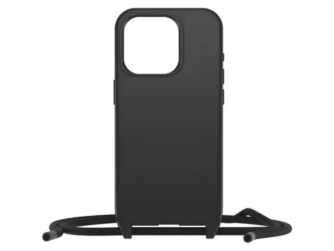 iPhone 15 Pro Hoesje met Koord React Series Necklace MagSafe Zwart