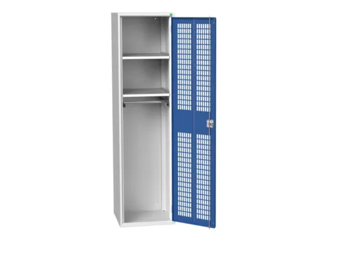 Lockerkast 2000x525x550mm 2 vakken, ventilatiedeur, RAL5010