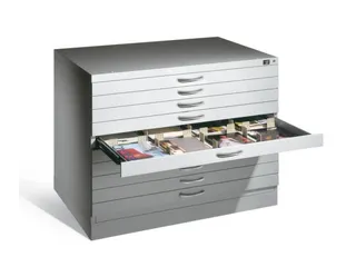 Tekeningenkast 760x1350x960mm 6+2 Laden Din A0 Ral 7035 - 1