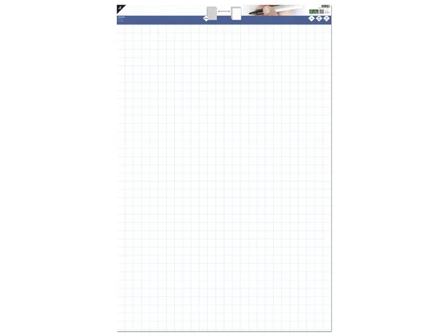 Flipoverpapier Kangaro blanco/ruit 65x100cm microperforatie 50vel doos