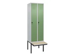 locker voor scheiding van kleding,HxBxD 2120x600x815mm,2vak