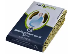 Reddingsdeken FixFirst folie 160x210cm zilver/goud