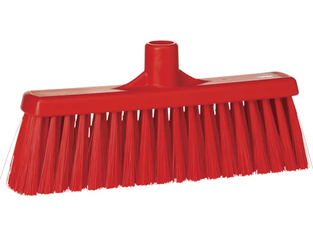 Hygiene 3166-4 veger met rechte nek medium vezels rood 310mm