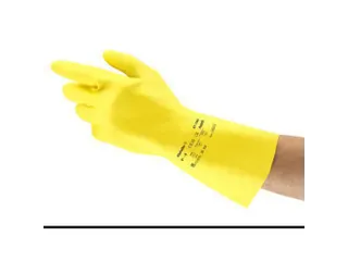 Ansell AlphaTec 87-190 latex handschoenen, geel, maat 9, 12 paar - 1