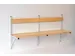 banc mural,HxLxP 710x2000x360mm,bois,structure acier RAL7035