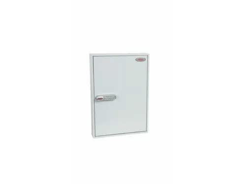 sleutelkast,100haak,HxBxD 550x380x80mm,romp grijs,front grijs
