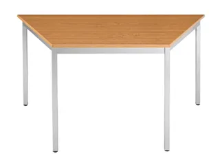Tafel Trapeziumvormig 120x60 Cm Frame Aluminium Blad Kersenhout - 1