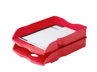 Brievenbak HAN Re-LOOP A4/C4 stapel- en nestbaar, rood 100% gerecycled - 3