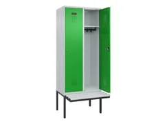locker met bank,HxBxD 2120x800x815mm,2vak,vak B 400mm,cilinderslot