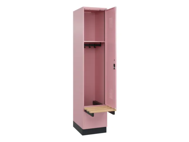 locker met bank,HxBxD 1950x400x815mm,1vak,vak B 400mm,cilinderslot