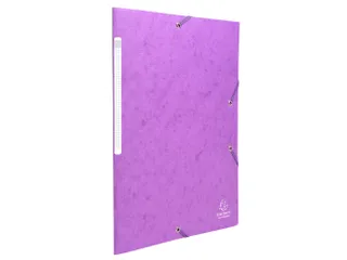 Elastomappen A4 glanskarton 3 kleppen monobloc Paars - 1