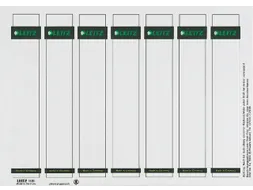 Rug-insteekkaart Leitz smal/kort 31x190mm wit printbaar