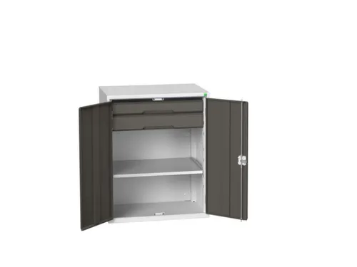 universele kast,HxBxD 1000x800x550mm,1xStalen bodem,2lade(n)