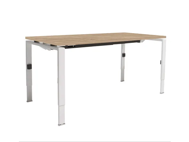 Bureau Linesto N4 hoogte instelbaar 140x80cm honey castello 25mm wit