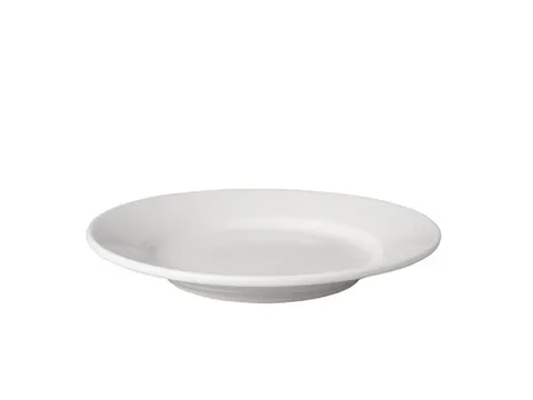 Bord brede rand Mammoet 18cm Wit doos 6 stuks