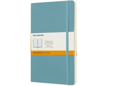 Notitieboek Moleskine large 130x210mm lijn soft cover reef blue
