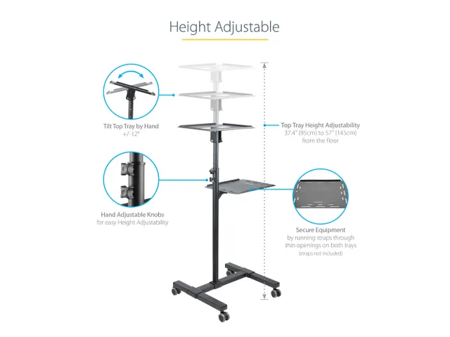 Beamertafel Stevige Verrijdbare Laptop en Projectietafel