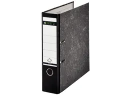 Ordner Leitz 1082 Folio 80mm Karton Zwart