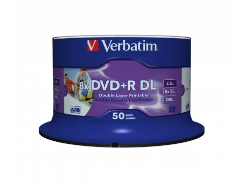 DVD+R Double Layer Wide Inkjet Printable8.5GB 8x 50 Stuks