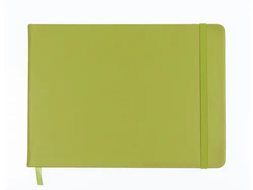 Schetsboek Kangaro A5 landscape lime green PU HC 80 vel 140gr roomwit