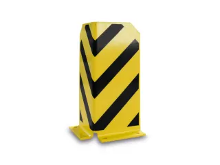 aanrijdbescherming voor stelling,L-profiel,HxB 400x175mm,geel/zwart - 2