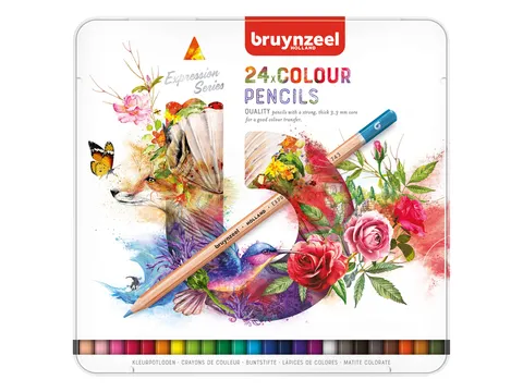Crayon de couleur Bruynzeel Expression boîte 24 couleurs