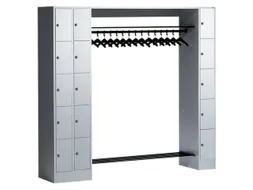 Garderobe Vakkenkastsysteem 1950x2100x480mm 15 Vakken 15 Hangers