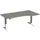 In hoogte verstelbaar bureau in vrije vorm,HxBxD 630-1280x1800x1000mm