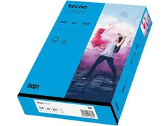 Inapa Tecno colors Gekleurd papier A4 Intens Blauw 160 gram 250vel