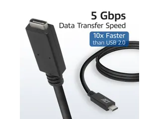 Kabel ACT USB 3.0 to USB-C verlengkabel 2m - 12