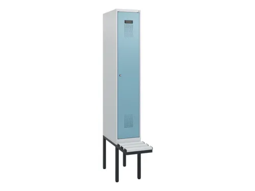 locker met bank,HxBxD 1950x300x815mm,1vak,vak B 300mm,cilinderslot