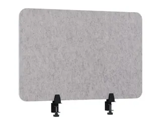 Akoestisch PET-vilt scheidingsscherm bureau lichtgrijs 60x75cm - 1