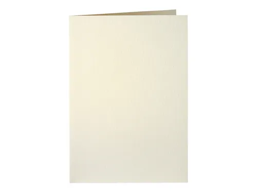 Correspondentiekaart Papicolor dubbel 105x148mm metallic ivoor pak 6 s