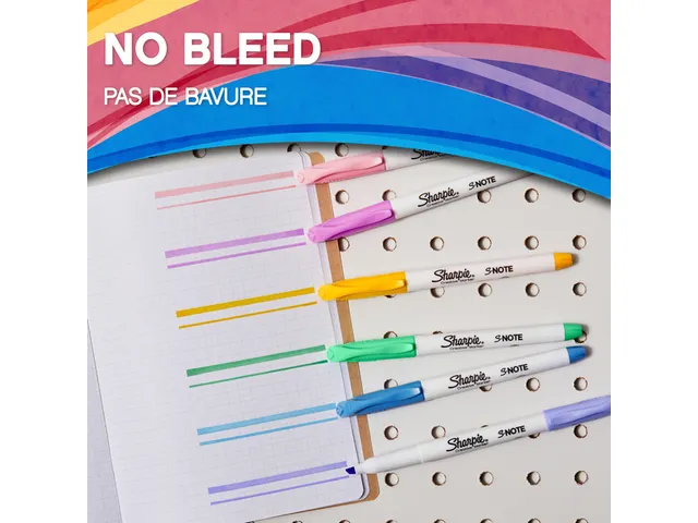 Markeerstift Sharpie S-note Beitel blister à 12 kleuren Assorti