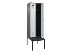locker met bank,HxBxD 2120x600x815mm,2vak,vak B 300mm,cilinderslot