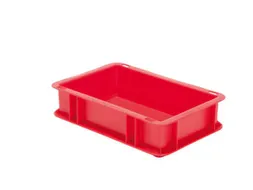 Euronorm-stapelbak 2.7l 75x300x200mm Wanden/bodem Gesloten Rood