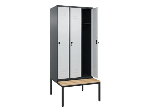 Dekenkist Classic+ 3 vakken 30cm 212x90x81.5cm Antraciet/Lichtgrijs