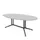 vergadertafel,HxBxD 740x2000x1100mm,ovaal,V-vormonderstel donkergrijs