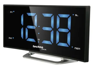 Wekkerradio Technoline WT 460 171x40x87mm zwart gebogen LED blauw - 2