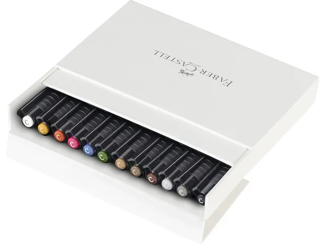 Tekenstift Faber-Castell Pitt artist kalligrafieset Studiobox 12 stuks