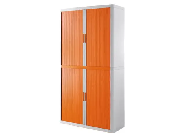 Roldeurkast HxBxD 2040x1100x415mm 4 Oh Romp Wit Front Oranje