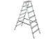 double échelle en aluminium,double face,2x7marche(s),estrade H 1,52m