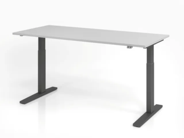 Bureau assis-debout électrique 700-1200x1800x800mm gris/graphite