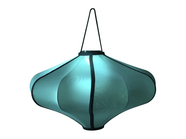 Lanterne Nextime Lumi 60 cm tissu turquoise