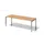 bureau HxBxD 740x2200x800mm blad beuken 4-voeten zilverkleurig